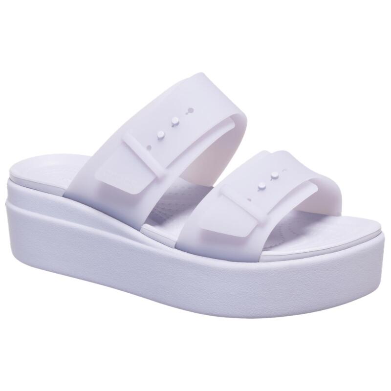 Crocs Brooklyn Casual Fashion EVA Anti-Abrasion Slippers Women's Purple