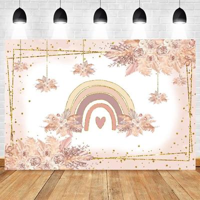 Rainbow Cloud Photography Backdrop Custom Gold Glitter Star Cloud Sky Birthday Party Dreamy Sweet Cake Baby Shower Photo 582
