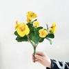 30 см Искусственный букет из цветов анютиных глазок Шелковый пятиветочный Шелковые искусственные цветы Трехцветная фиалка УФ-стойкие Искусственные зеленые растения