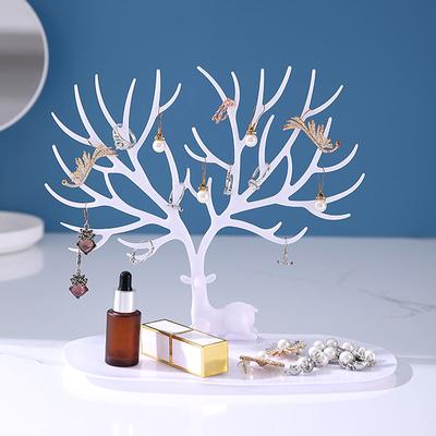 Подставка для ювелирных изделий, поднос, стеллажи для хранения деревьев, серьги, ожерелья, кольца, шкатулки для драгоценностей, чехол для настольного органайзера, держатель, декор для макияжа