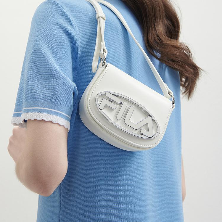 New FILA PU Shoulder Bag, Crossbody Bag Regular Women's Fresh Sweet Ivory F13W421168FIV