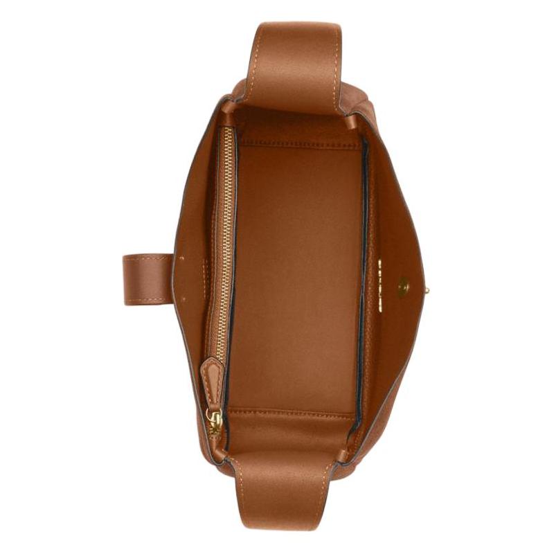 COACH Hadley 25 Metal Logo Suede Underarm Bag Shoulder Crossbody Bag Medium Women's Brown