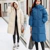 Thickened Down Cotton Jacket Women's Loose Long Knee Length  Winter New Coat Trend Parkas Warm Cotton Padded Jakcets