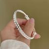 pure silver bracelet, bohemian wheat ear design, adjustable bracelet suitable for women's daily wear