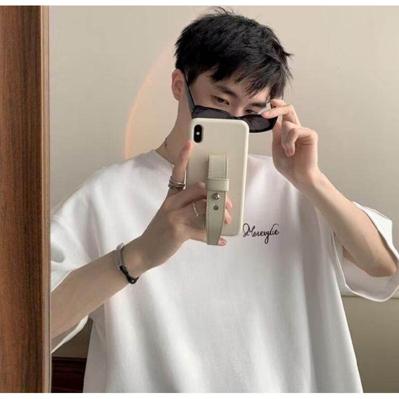 Мужские футболки с буквенным графическим принтом, модные брендовые футболки для мужчин, мужская одежда, повседневная футболка, мужская летняя корейская ретро футболка