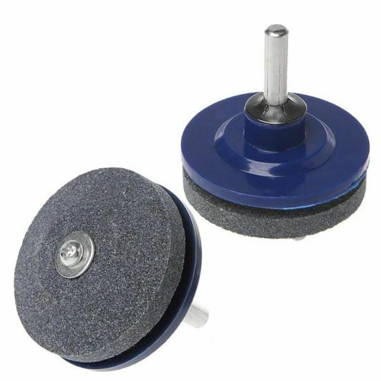 1Pc Lawn Mower Power Drill Knife Blade Scissors Sharpener Head Grinding Tool