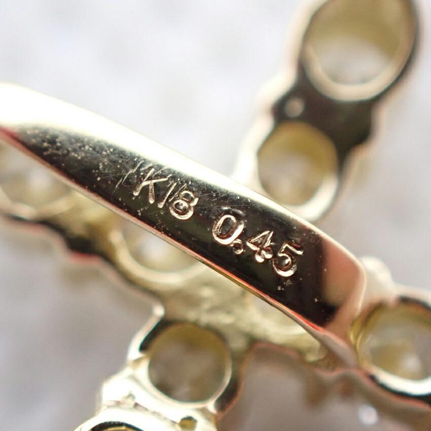 [Новинка] Подвеска-крест с градиентом K18 Diamond/0,45 карата [f3-9]