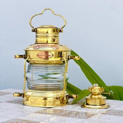 35,56 см Фонарь-горелка ручной работы, Латунный корабельный фонарь, Морской масляный фонарь Декор для дома, Морская лампа, Рождественский подарок