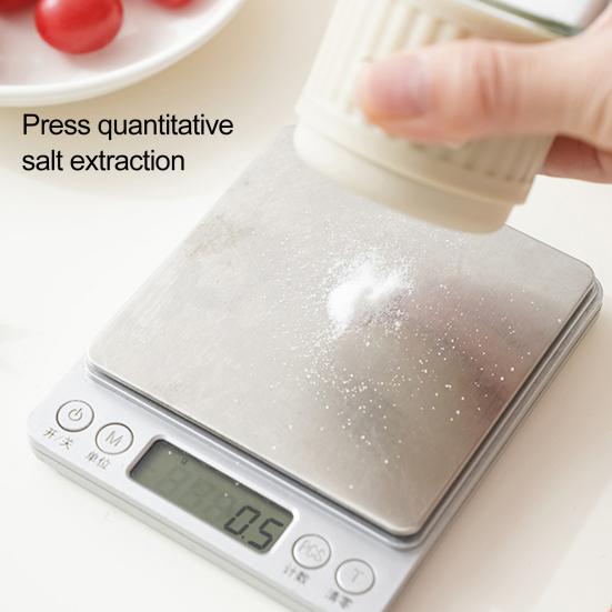 Солонка прозрачная, точный контроль, количественная, каждое нажатие, 0,5 г, для здорового ежедневного потребления, герметичный дозатор для перца, специй, мерная бутылка для приправ