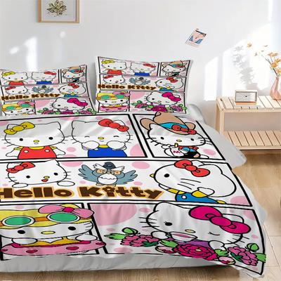 3 шт. Постельное белье Hello Kitty: Идеально подойдет для спальни или гостевой комнаты.. Мягкий и удобный, без наполнителя yy251031089