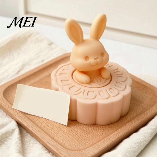 Novelty Home Decor 3D Printed Rabbit Stress Ball, Valentine Mid Autumn Day Gift, Creative Gifts for Friends Cute Bunny Fidget Toy Desk Decor, Holiday