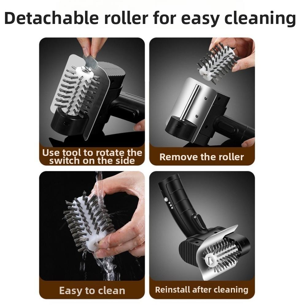Efficient Electric Grill Brush Detachable Roller Grill Cleaner Brush Grill Cleaning Brush Kitchen