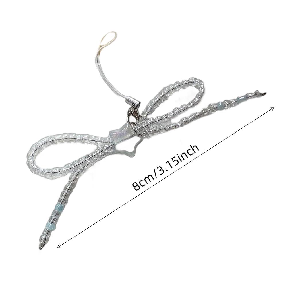 Элегантные веревочные цепочки для телефона с бисерным украшением в виде бантика для камеры, наушников, модный цепочный шнурок для женщин и девушек