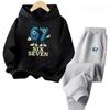 67 Забавный детский набор Мультяшный принт Спортивный костюм Повседневный модный наряд Комплект детских толстовок Модный трендовый набор Брючные костюмы