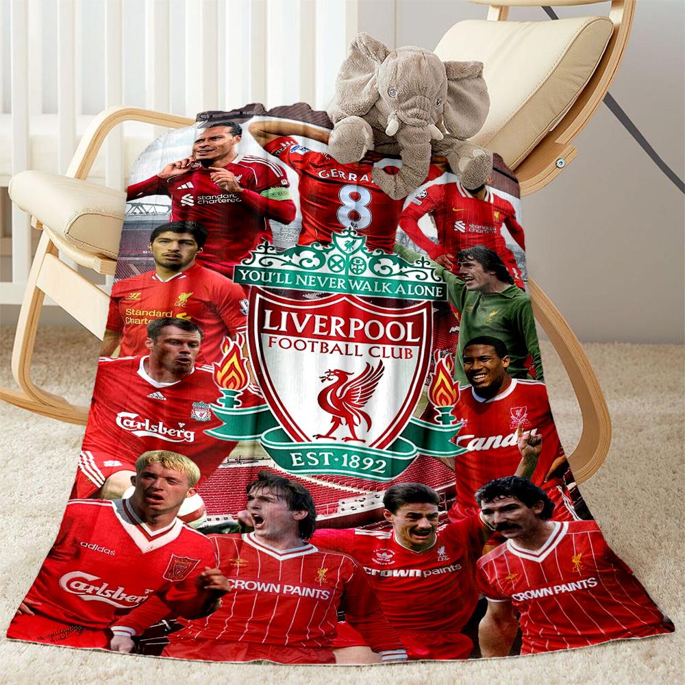 Liverpool Football Club Blanket Comfortable Perfect For Office Chair Picnics Chair Four Seasons Universal Modern Style Gifts For Family Or Friends