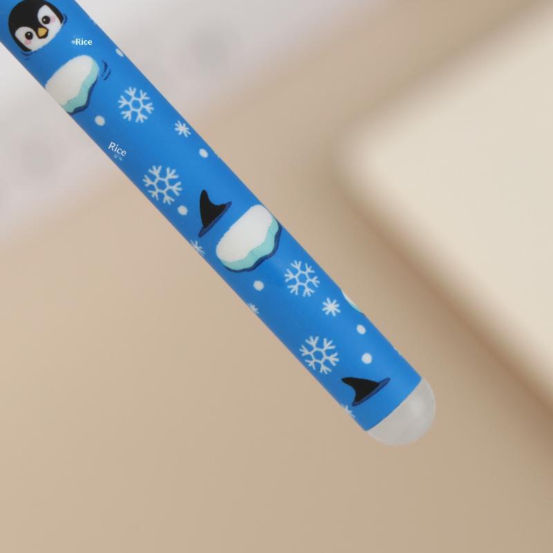 7Pcs Pen Bee Rabbit Giraffe 0.5Mm Colored Pen Core Neutral Pen Cartoon Animals Erasable Gel For Writing School Supplies