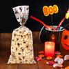 50Pcs Halloween Candy Bag Pumpkin Skull Bat Plastic Bags Happy Halloween Party Supplies Cookie Packaging Halloween Party Decors