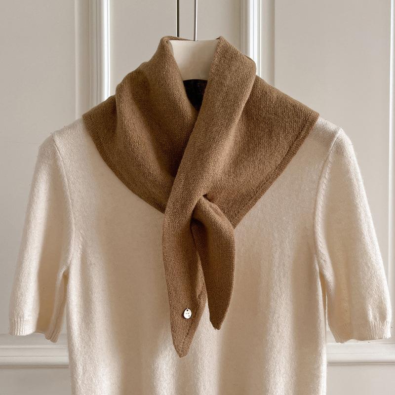 New Fashionable Soft Waxy Wool Small Scarf for Women All Match Neck Scarf Scarf Shawl High End Warm Scarf