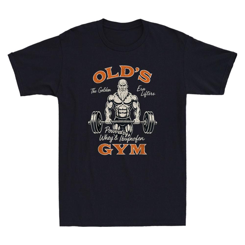Olds Gym Funny Old Unisex Workout Parody Dad Grandpa Weightlifting Unisexs Tshirt