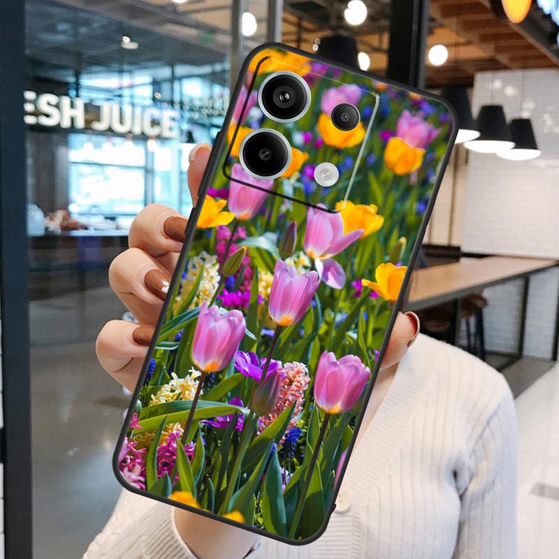 Чехол-цветок 'Весенние тюльпаны' для Xiaomi Redmi Note 15 Pro Plus 10 11 12 13 14 Pro Redmi 15 15C 10C 12C 13C 14C