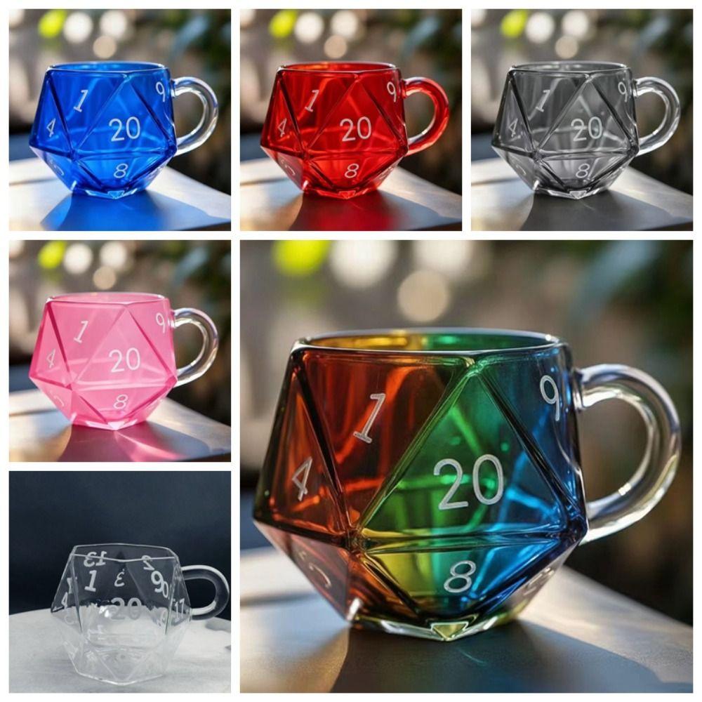 Fantasy Themed Polyhedral Dice Coffee Cup Game Mug for RPG Lovers Game Night Mugs Gift