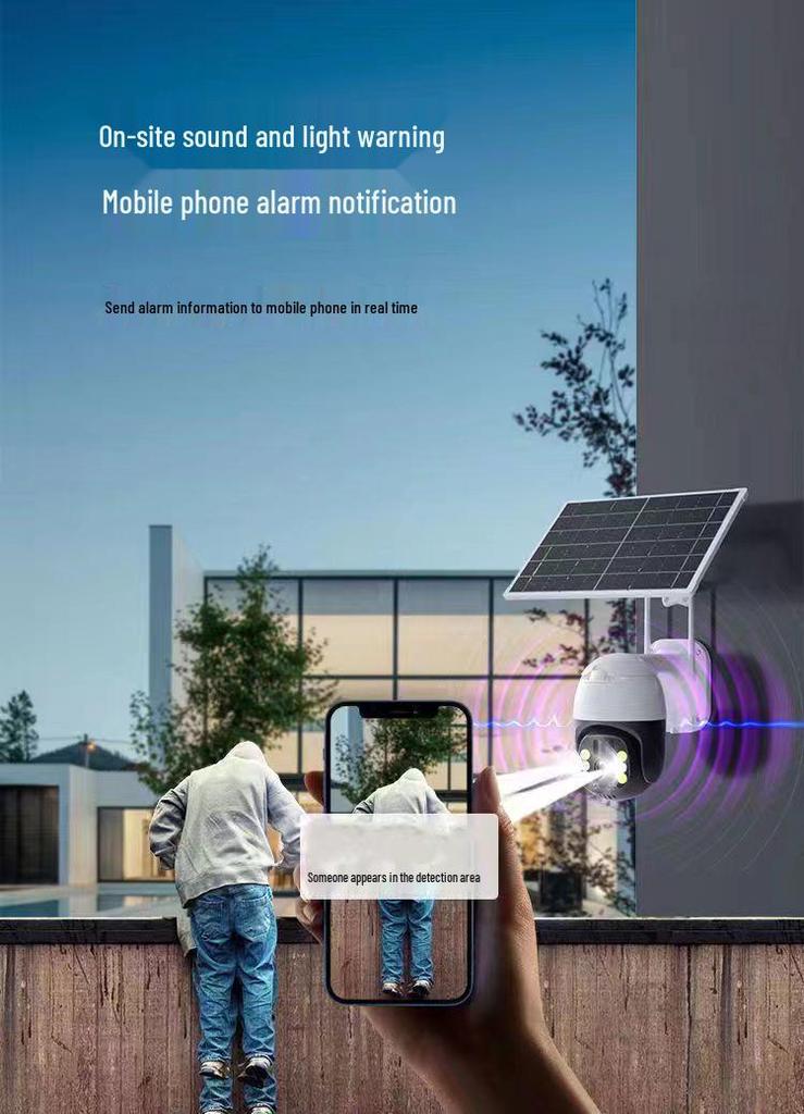 360° Solar Surveillance Camera with Full-Color Night Vision, Smart Tracking, Waterproof, A3 Model - Free Shipping