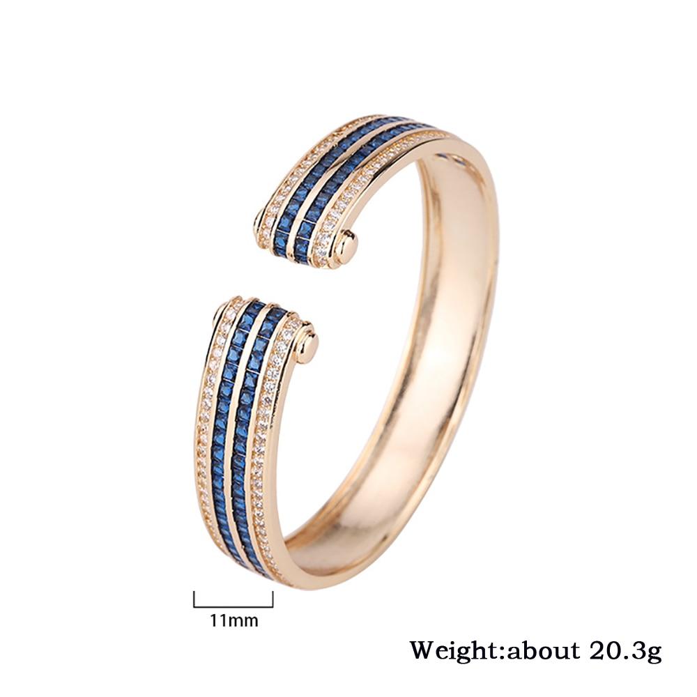Luxury Silver 925 Wedding Bangles for Women Vintage Sapphire Emerald Ruby Gold Color Bracelets Party Fine Jewelry Birthday Gift