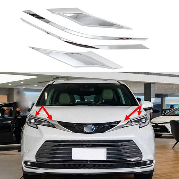 4- peças Накладки-«брови» на фары для Toyota Sienna 2021-2022