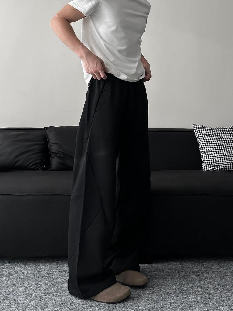 2024 Autumn Retro 3D Tailored Micro-Flare Sporty Wide-Leg Sweatpants