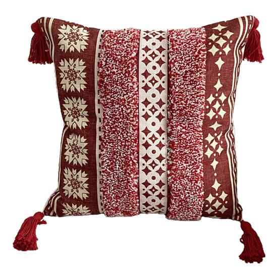 45x45 см тафтинговая наволочка с кисточками в богемном этническом стиле с геометрической застежкой-молнией хлопковый диван украшение для спальни наволочка