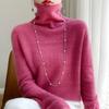 Autumn Winter Women's Pile Neck Sweater Jumper Women's Sweater Warm Turtleneck Sweater Top
