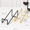 2Pcs Wine Bottle Holder Metal Wine Rack for Countertop Storage Space Saving Wine Display Stand Decorative Home Decoration