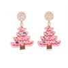 Crystal Christmas Tree Earrings Colorful Crystal Xmas Studs Rhinestone Drop Ear  Fashion Women