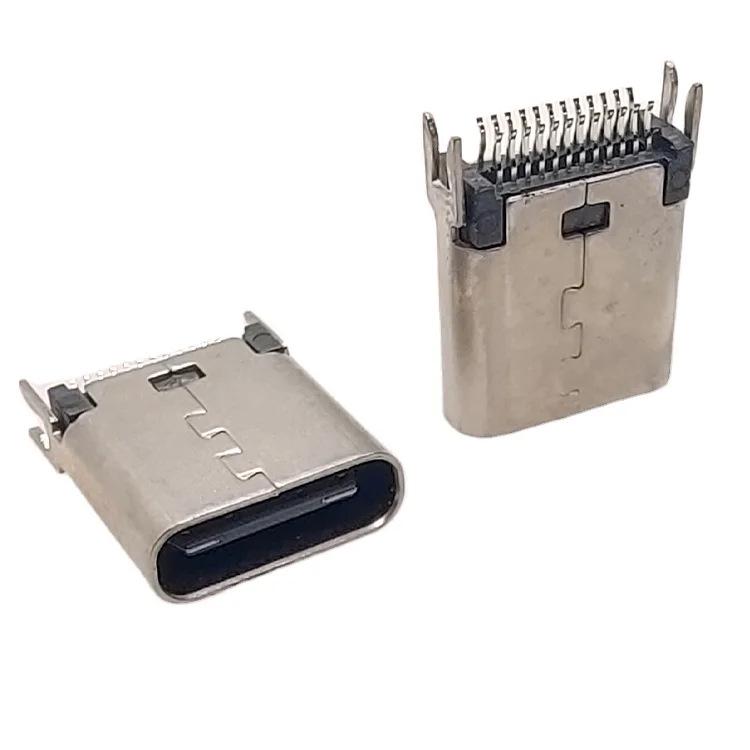Разъем USB Type-C 24P мама 1,0 мм CF3.1 зажимной 9,3 мм