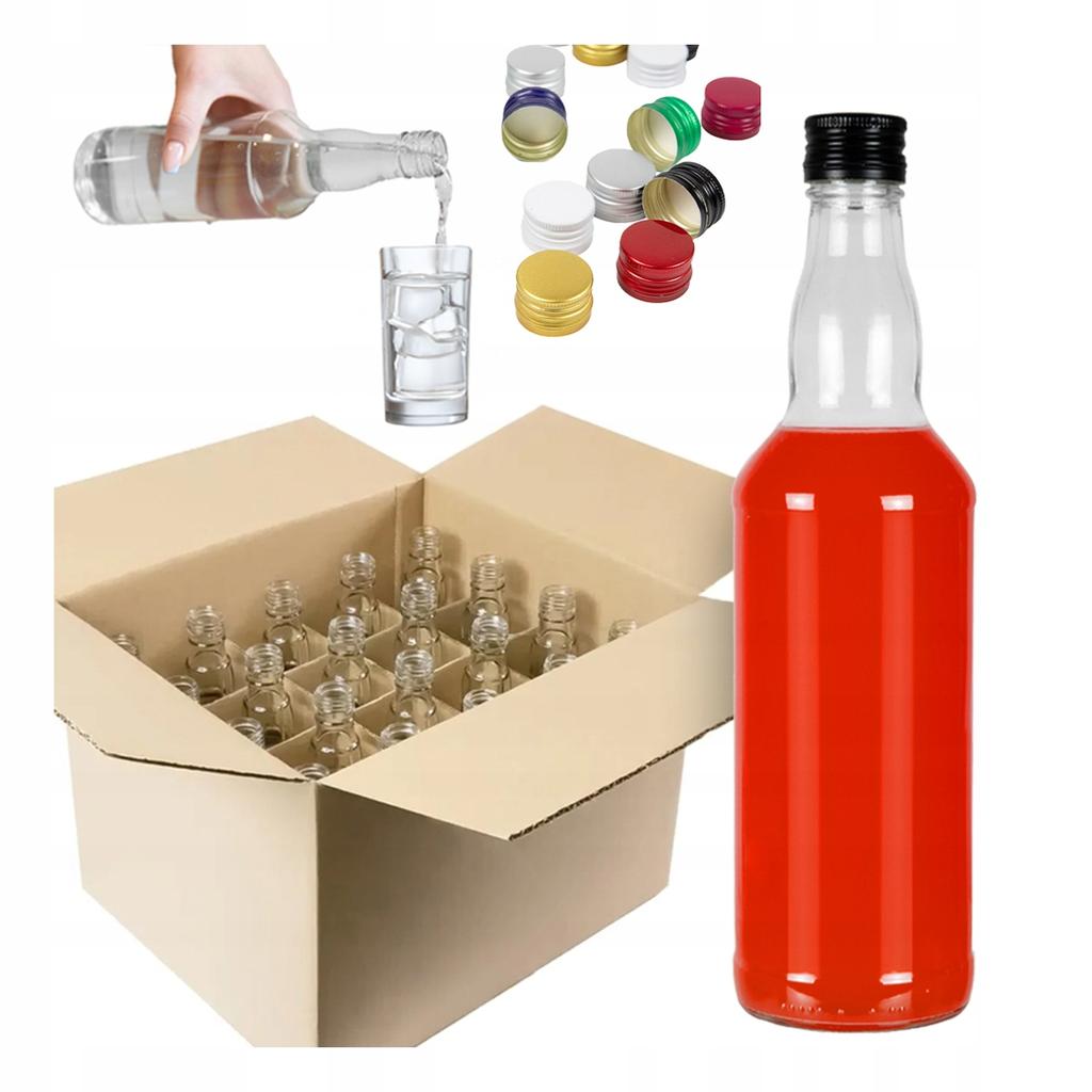 20X Butelki Monopolowe 0,5L Zakrętka + Kratownica Monopol 500Ml Na Wódkę