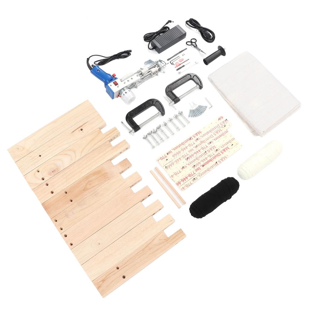 Тафтинговый пистолет с регулируемой ручкой на 360 градусов, тафтинговый пистолет с ножницами для ковровой ткани для самостоятельного изготовления ковров