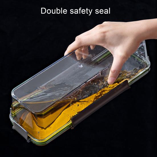 Прямоугольный ящик для хранения макарон большой вместимости с силиконовым уплотнением, влагостойкий, видимый дизайн, герметичный контейнер для пищевых продуктов