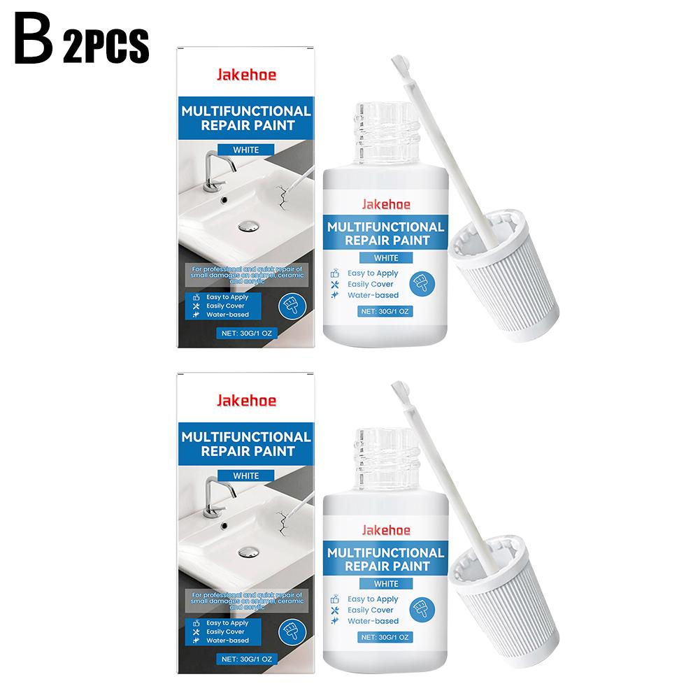 Многоцелевая ремонтная краска - Водонепроницаемая Для ремонта стен в ванной, Заделки царапин, Восстановления блеска, Простота использования, Долговечное покрытие Набор