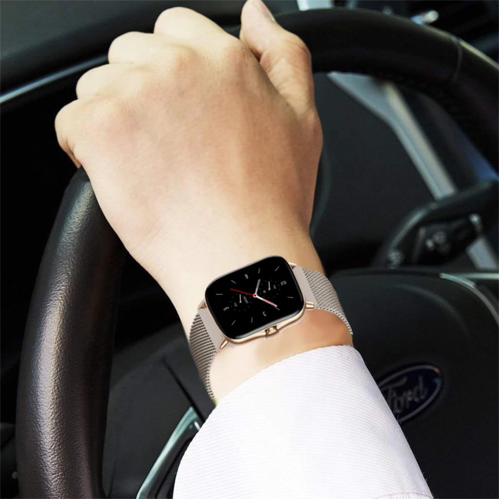 20 мм/22 мм Миланская петля Ремешок Для Amazfit GTS/4/2/2e/3/GTS2 Mini/GTR 47/GTR2/4/3/Pro Браслет для часов ремешок Amazfit bip 6 5 ремешки