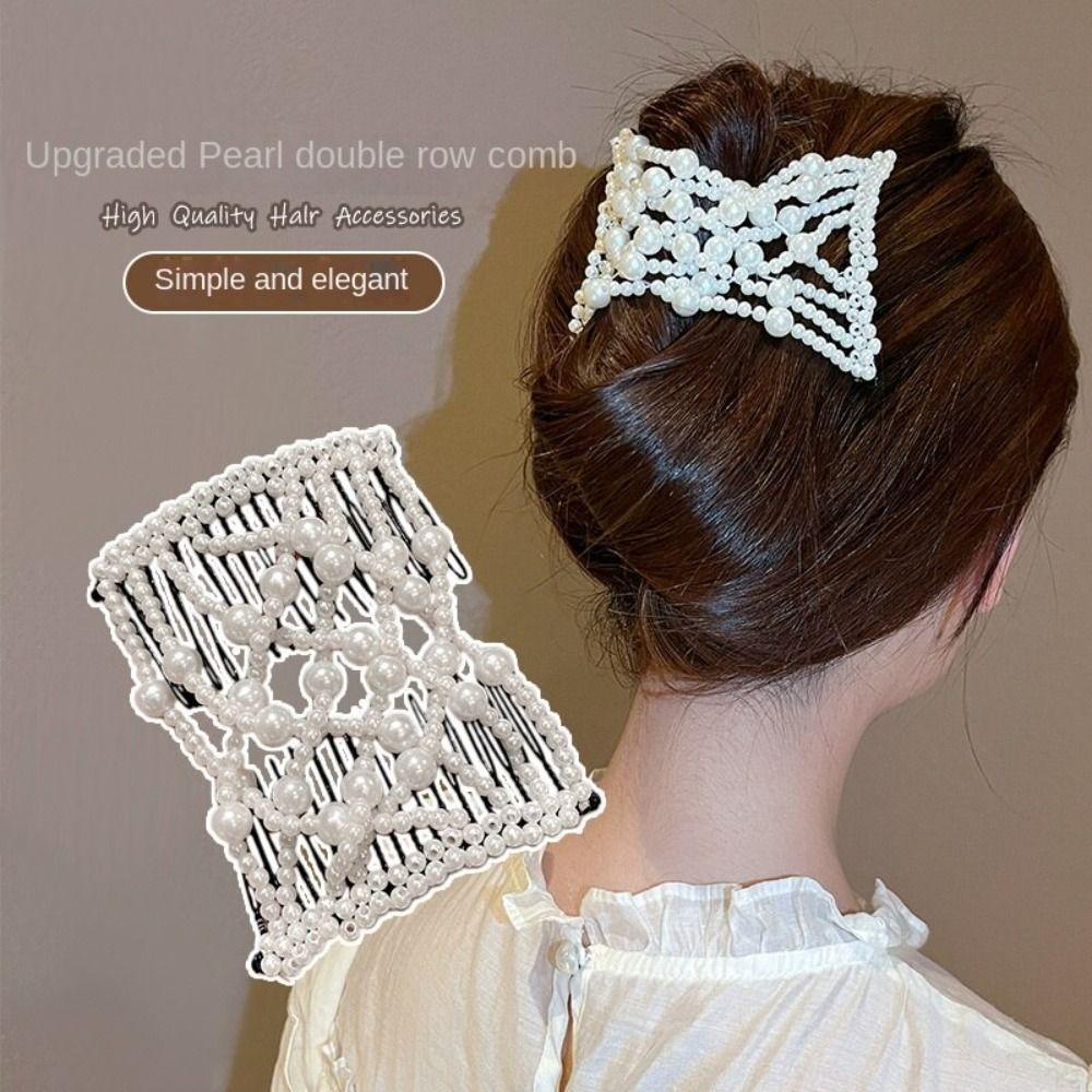 Plastic Double Side Bun Butterfly Fancy Clip Combs New Hair Accessories  Women