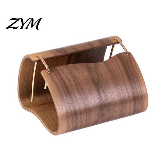 Sturdy Storage Box Wooden Tissue Holder, Rectangular Decorative Paper Napkin Dispenser, Compact Dispenser Organizer, for Office Desk Home Decor