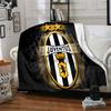Juventus Heartbeat Logo Flannel Blanket, Soft Polyester, Modern Design, All-Season for Camping, Travel, Gifts for holidays or birthdays