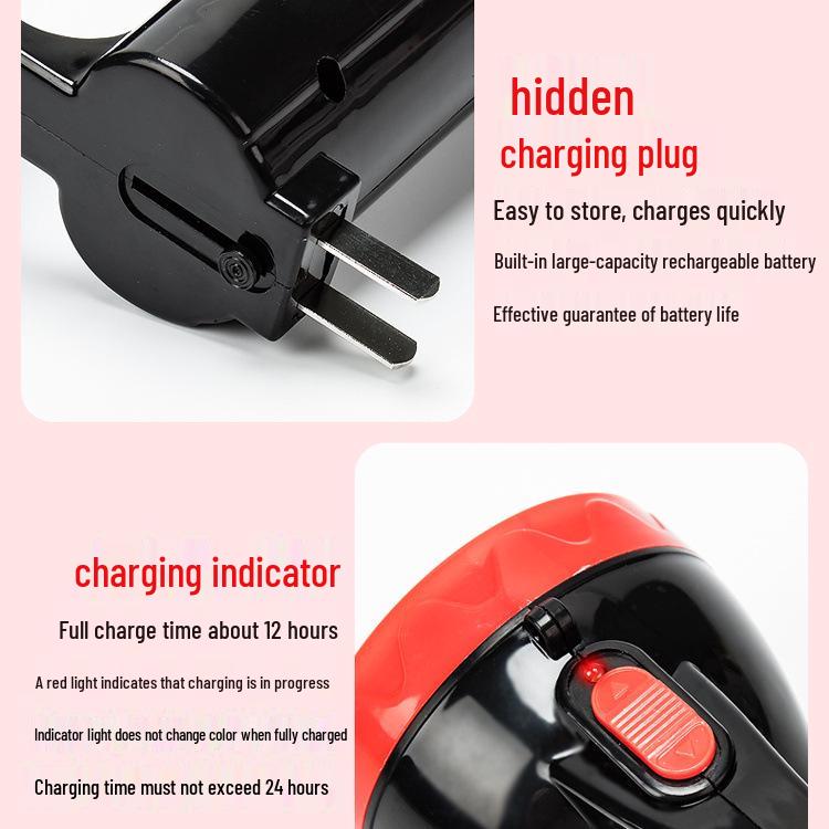 Rechargeable Super Bright Long-Range Handheld Spotlight for Home, Emergency, Outdoor, Patrol, Fishing