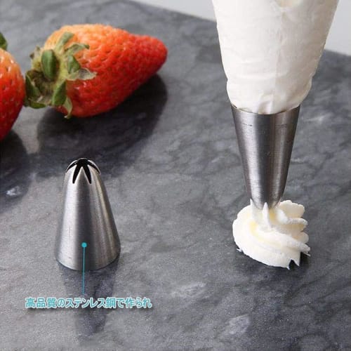 DFsucces Stainless Steel Mont Blanc Pastry Tips, Set of 12, Round Tips, for DIY Cake Decoration, Baking, and Confectionery