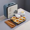 Portable Bag, Travel Kung Fu Tea Set, Ceramic Xishi Pot, One Pot, Two Cups, Four Cups Set, Creative Gift Souvenir
