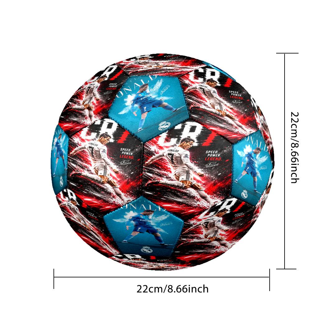 Ronaldo's Iconic Moment Size 5 Soccer Football Machine-Stitched Indoor/Outdoor Training and Matches for Football Accessories
