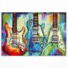 Граффити, абстрактный инструмент, гитара, холст, картина, модная музыка, электрическая/деревянная гитара, настенные художественные фотографии, домашний бар, магазин, декор