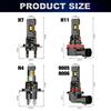 2 шт. H7 H4 LED CANBUS Лампы для фар H11 H8 9005 HB3 9006 HB4 для автомобиля 30000 лм Супер яркие светодиодные прожекторы Беспроводная турбо-вентиляторная фара Автомобильная противотуманная фара