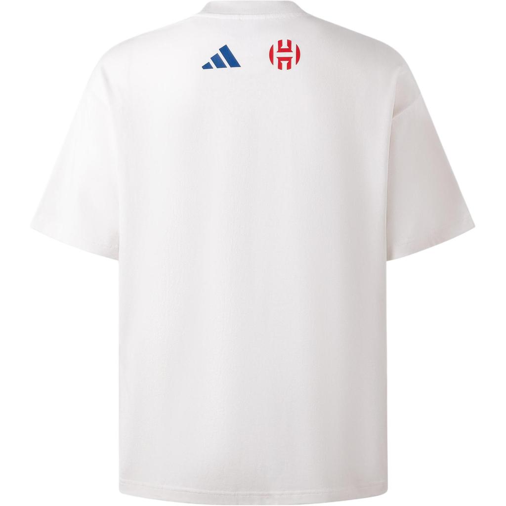 Adidas Футболка Harden Series Bb Harden, баскетбольная, с круглым вырезом, с коротким рукавом, мужская, белая JY2752