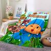 Custom Name Pocoyo Theme Printed Blanket Perfect For Couch Bed Travel Outdoor Use Machine Washable Cozy Durable